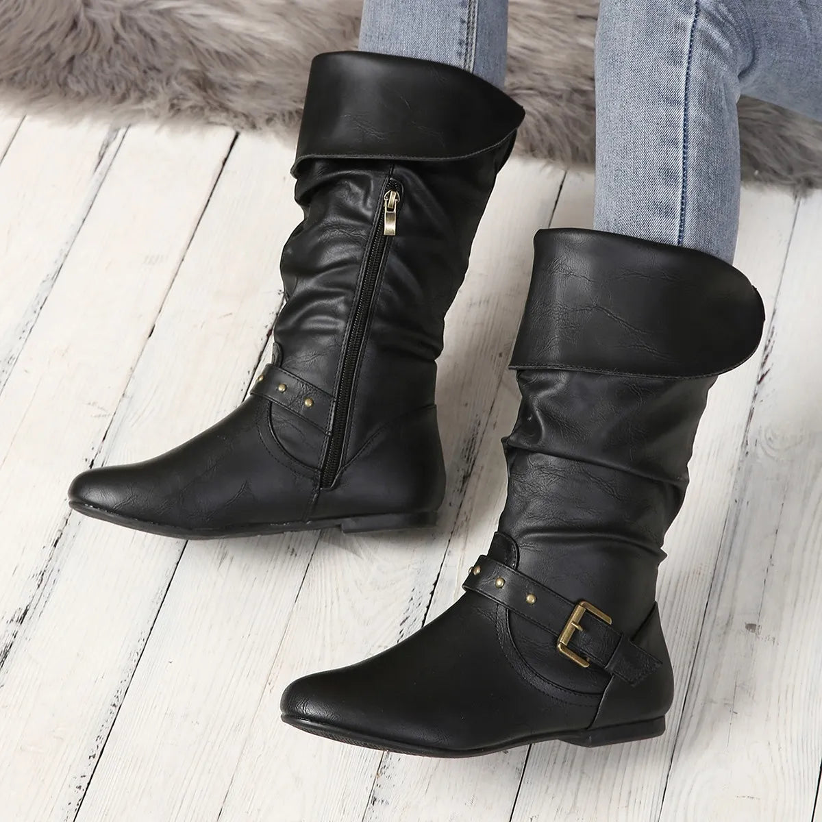 Point Toe Flats Boots