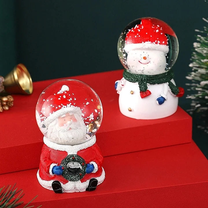 Christmas Tree Santa Claus Snowman Crystal Glass Christmas Ornaments.