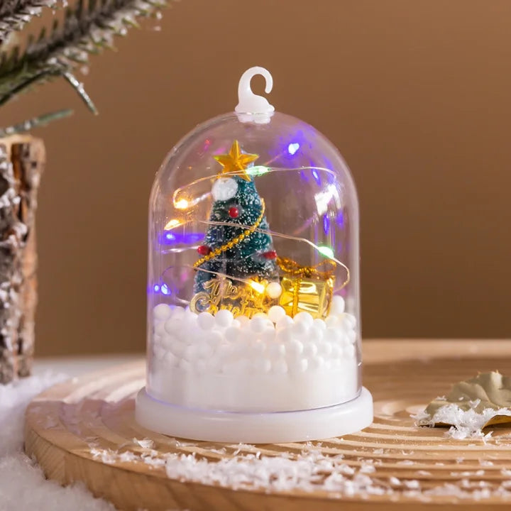 Christmas Cute Christmas Tree Plastic Home Party Night Lights D (Warm Light)