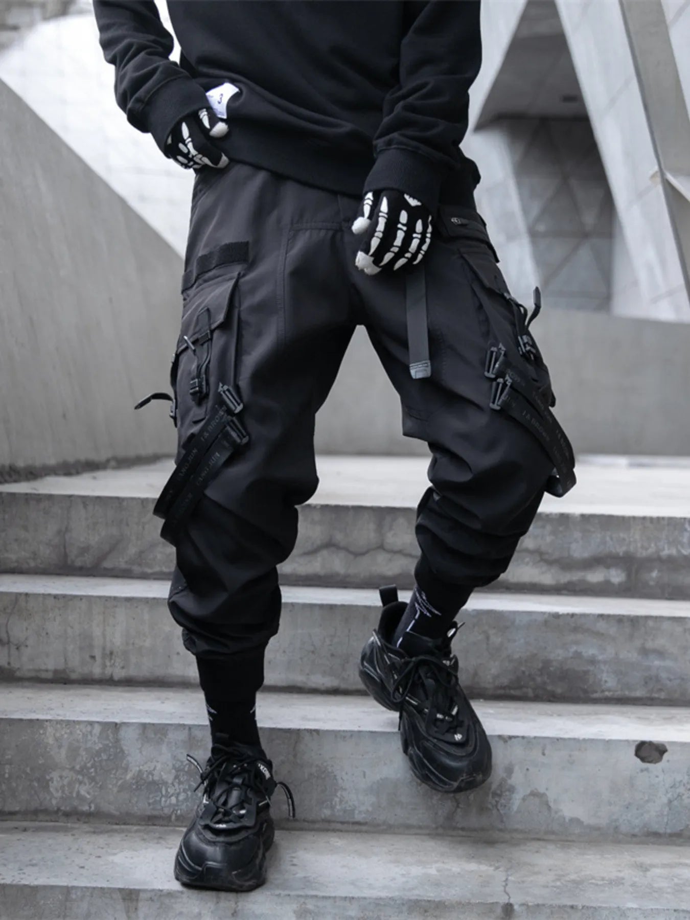 Men's Plus Size Tactical Cargo Pants Black