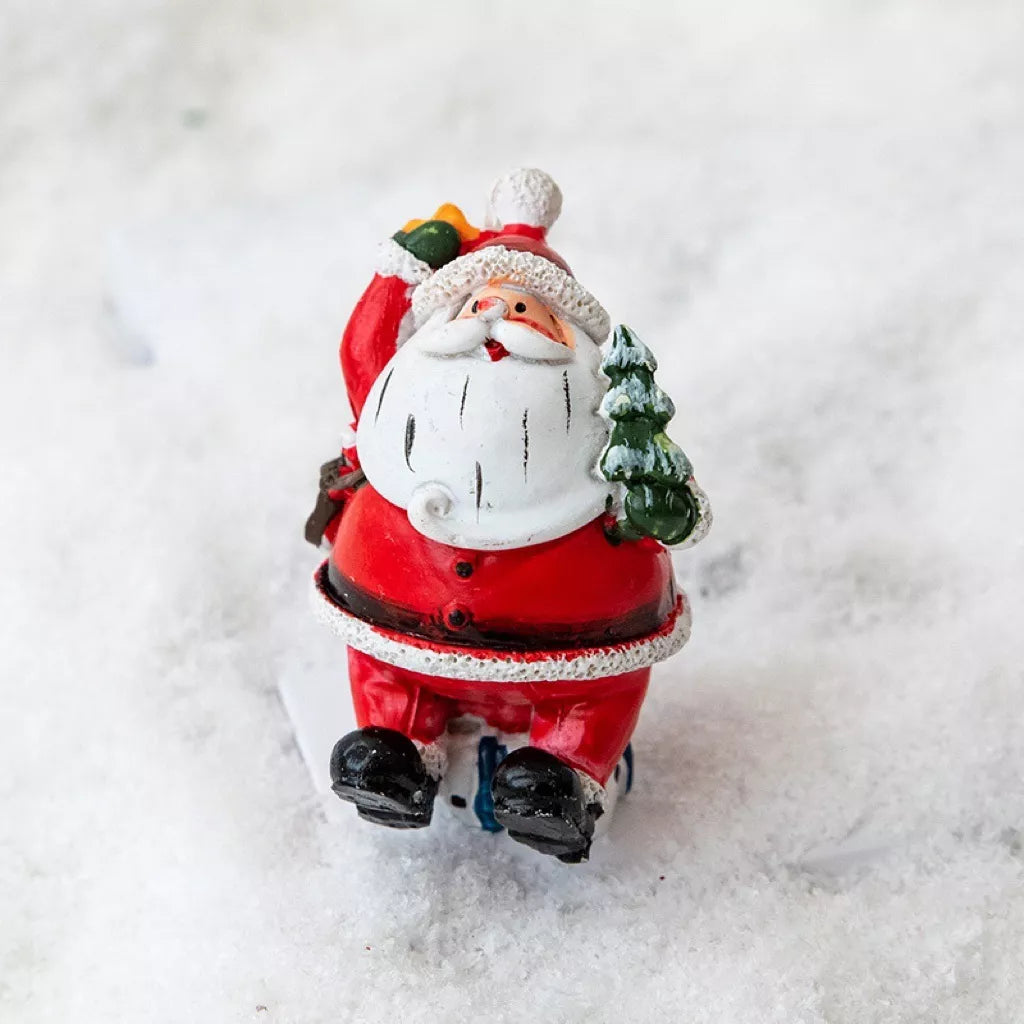 Christmas Santa Claus Miniature Figurine Ornament Style F One Size