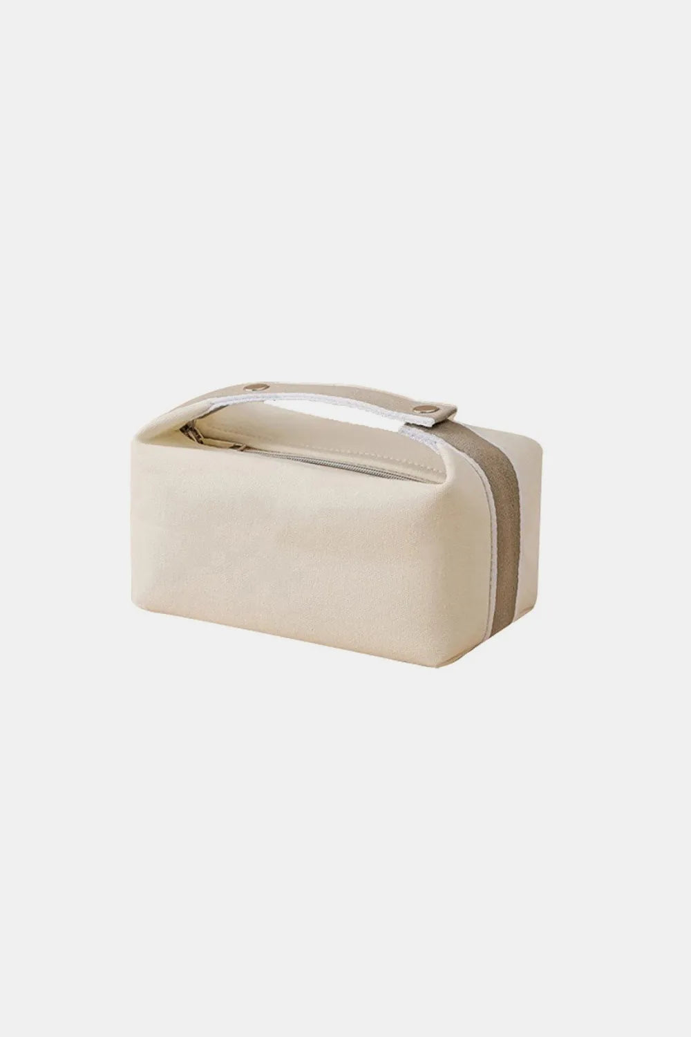 Zenana Waterproof Canvas Travel Cosmetic Bag Cream One Size