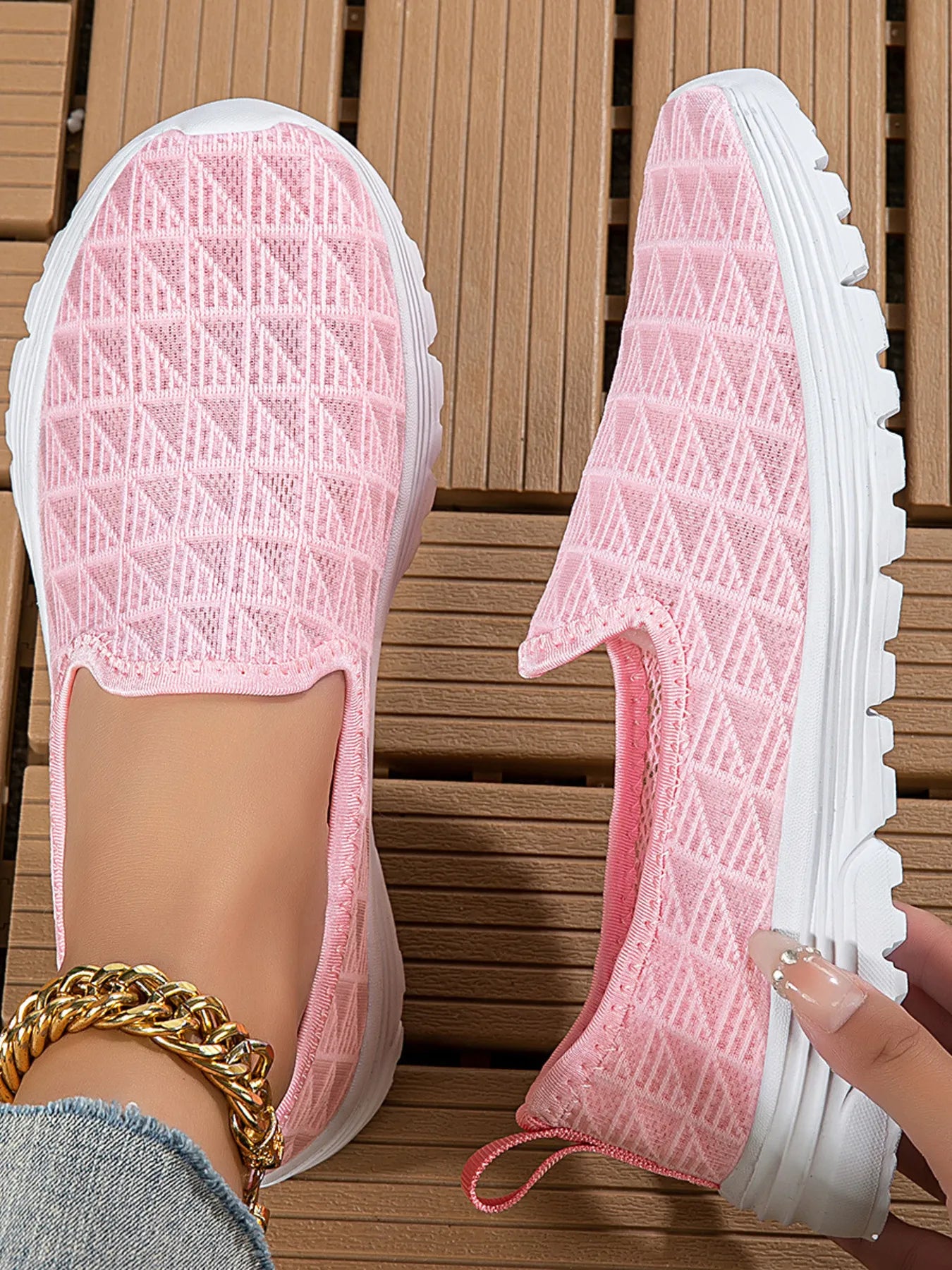 Breathable Mesh Slip-On Sneakers