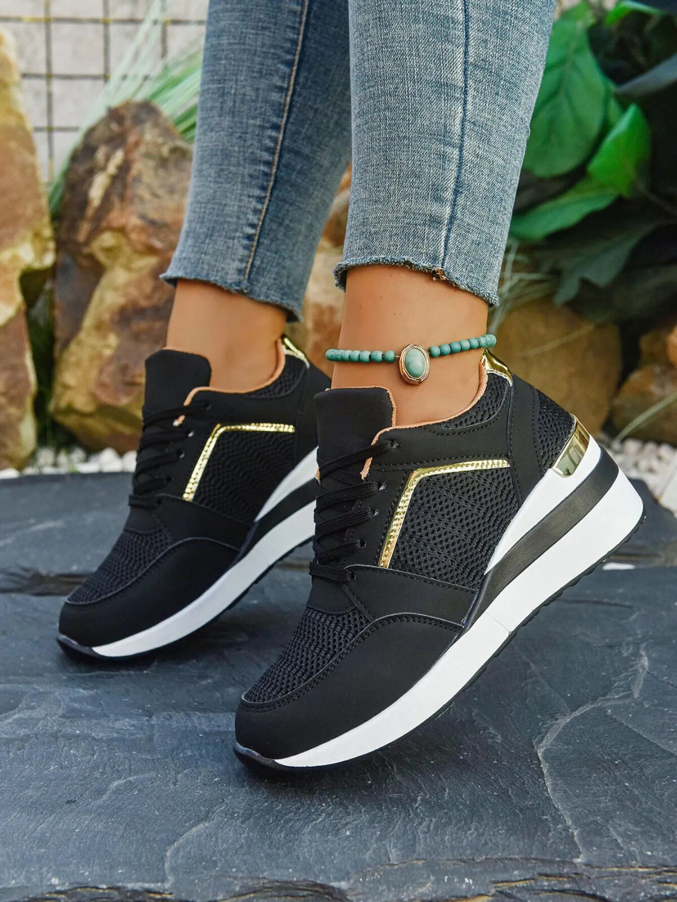 Comfort Breathable Mesh Sneakers Black