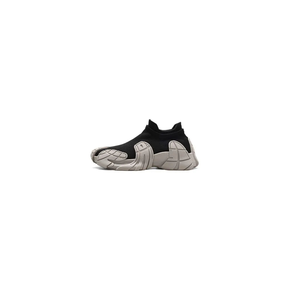 Round Toe Flats Athletic Dark Gray