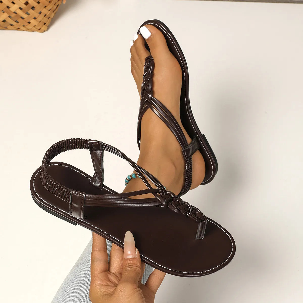 Toe Post Flats Sandals