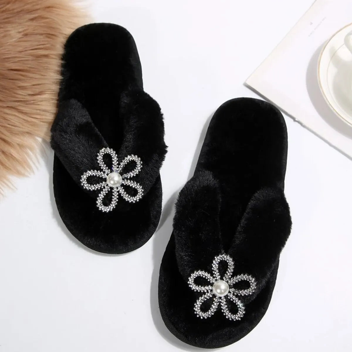 Flower Toe Post Flats Slippers