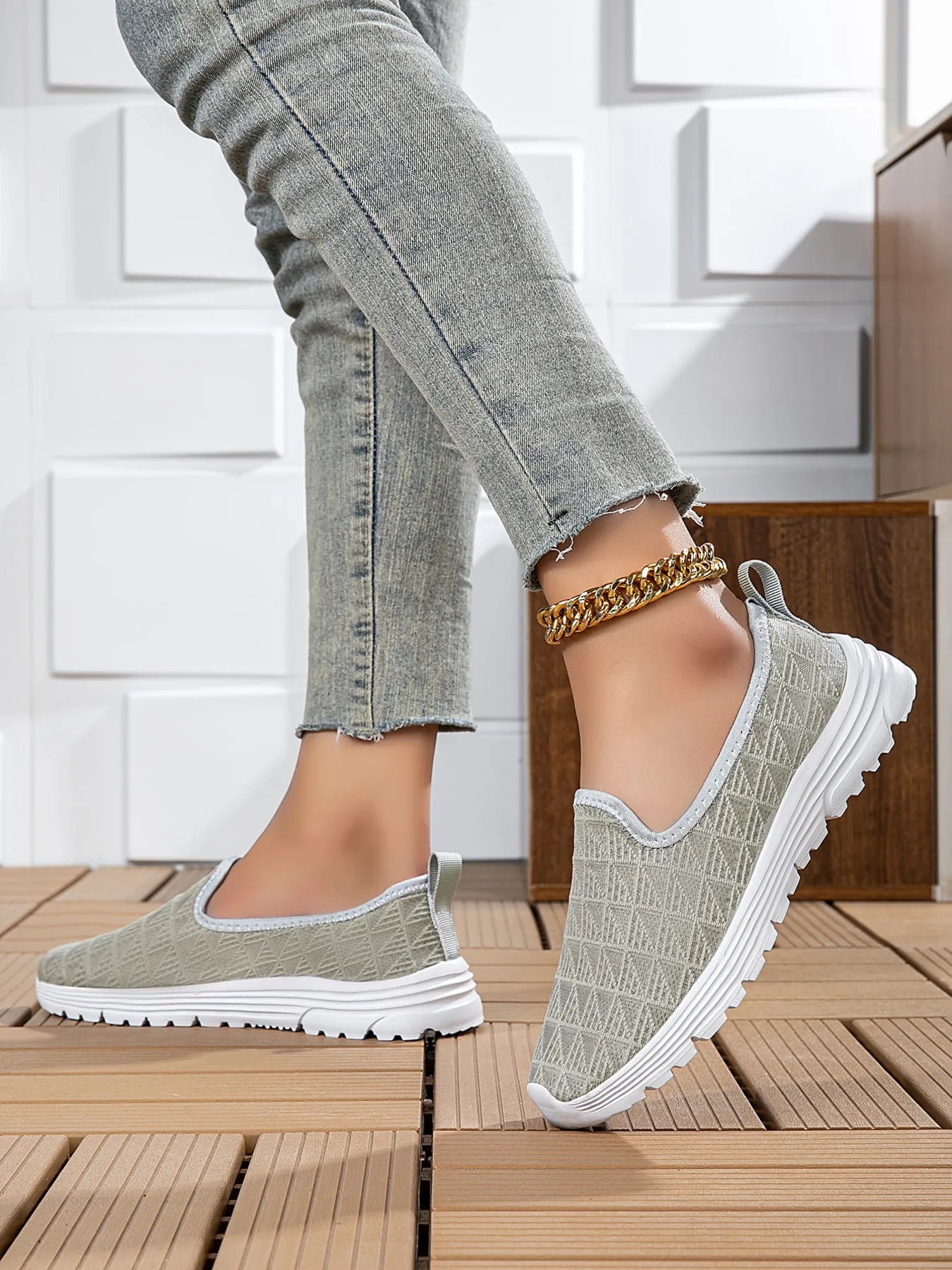 Breathable Mesh Slip-On Sneakers