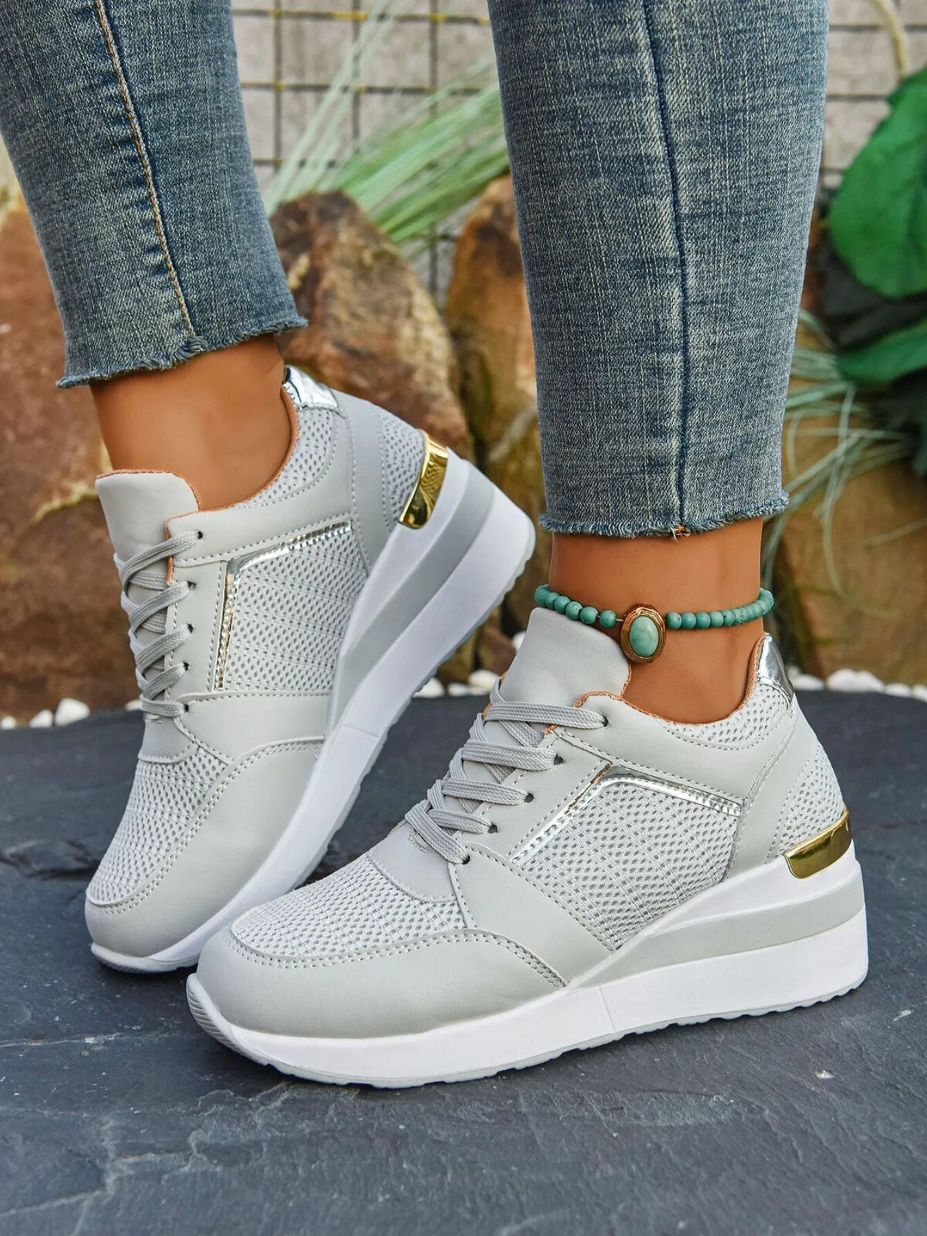 Comfort Breathable Mesh Sneakers Grey