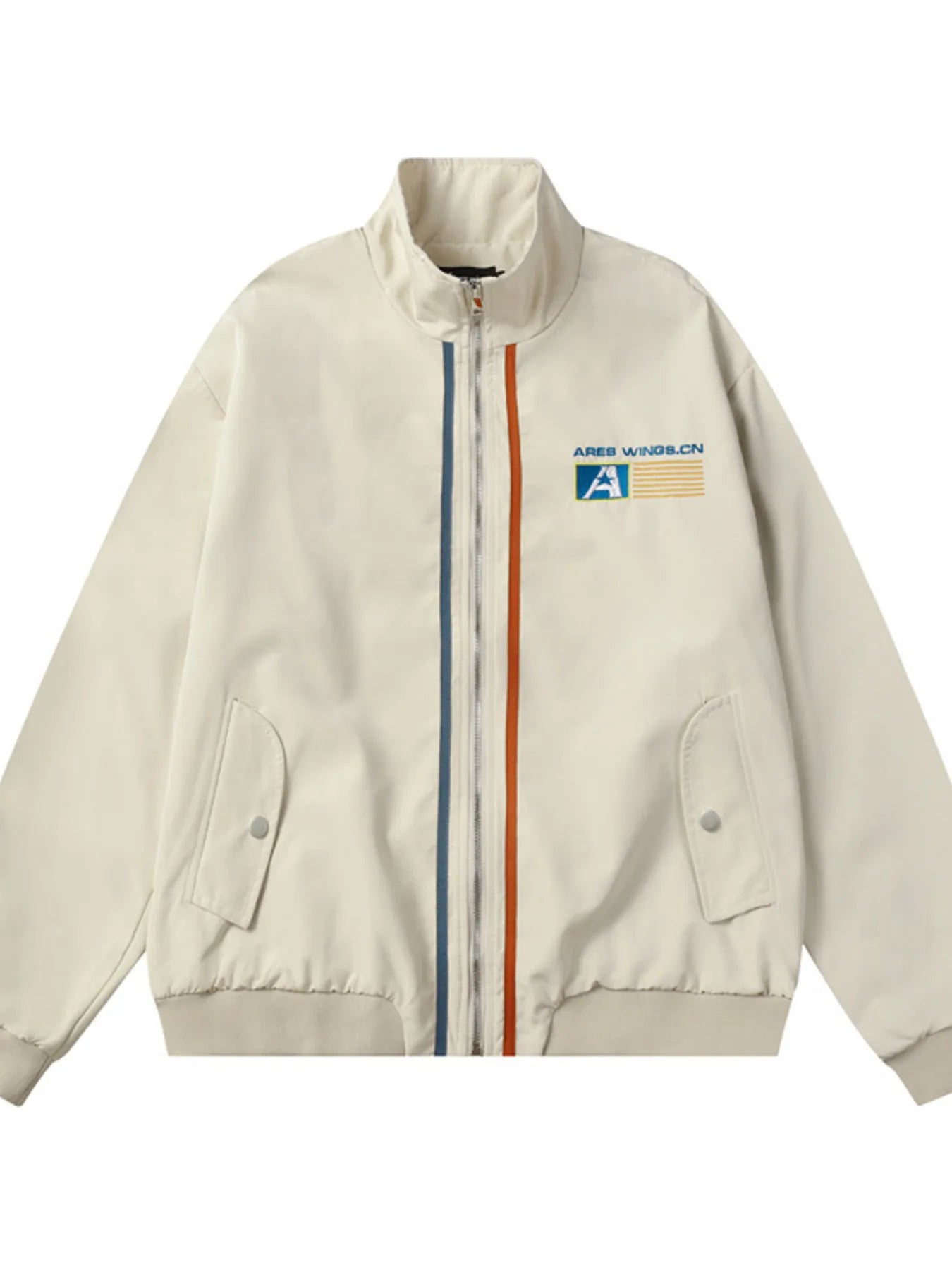 Men's Striped Long Sleeve Jacket Apricot