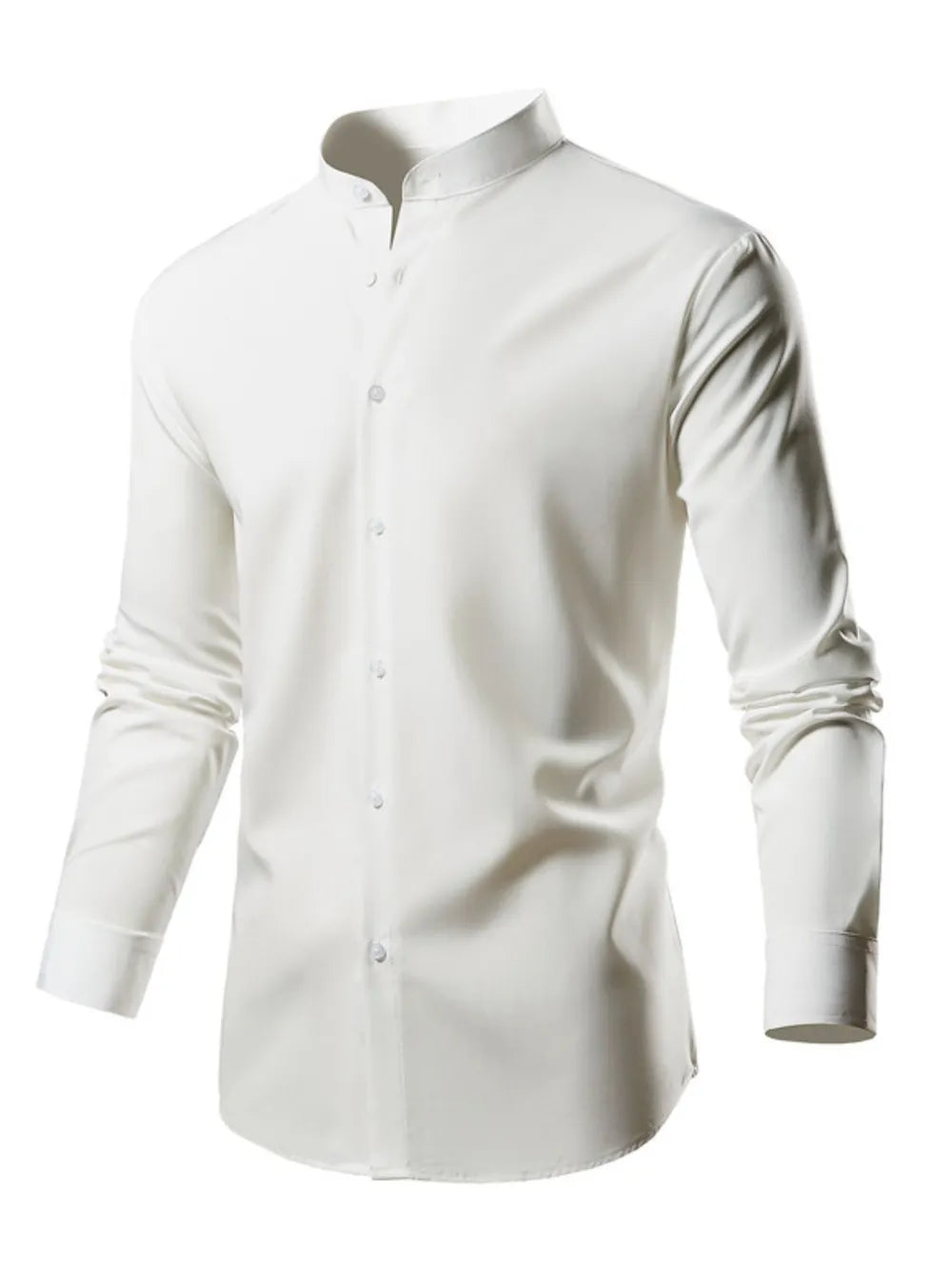 Men's Button Down Long Sleeve Shirt White