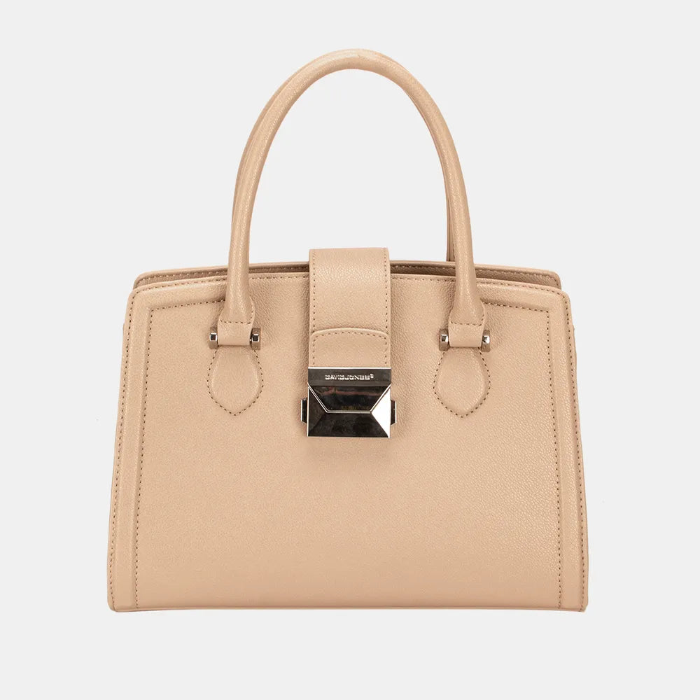 David Jones PU Leather Handbag Camel One Size