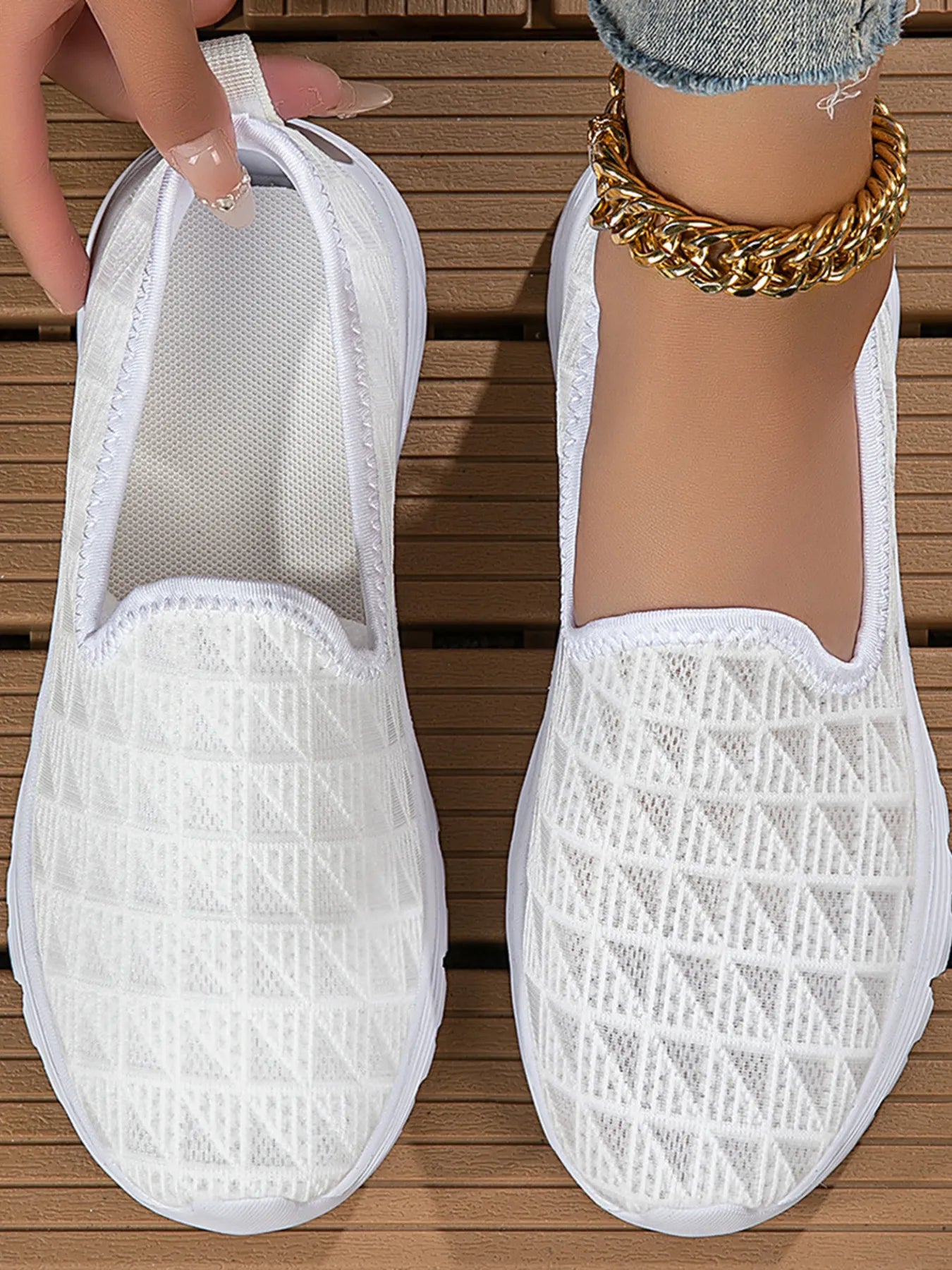 Breathable Mesh Slip-On Sneakers