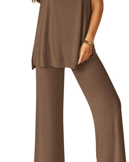 Round Neck Tank and Pants Set