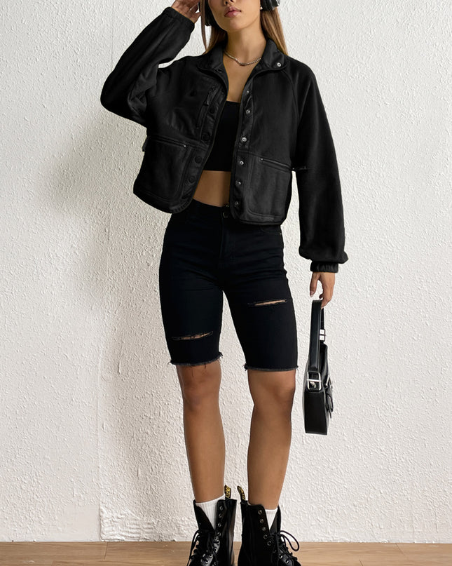 Snap Down Collared Jacket