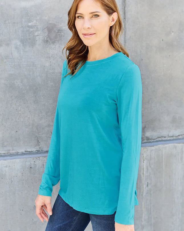 Basic Bae Full Size Round Neck Long Sleeve Top