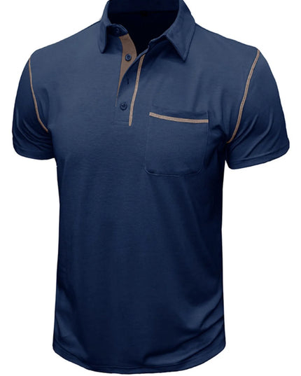 Men's Classic Polo Shirt with Contrast Stitching
