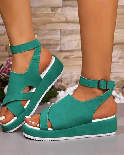 Cutout Platform Sandals