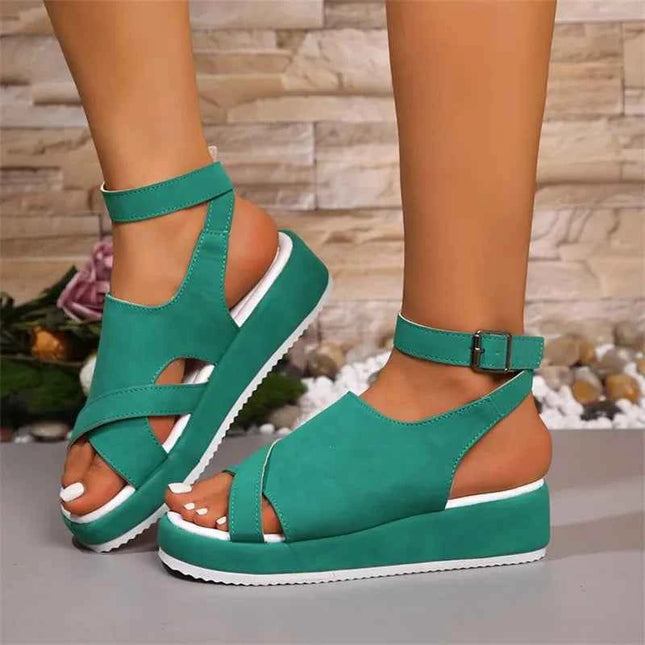 Cutout Platform Sandals