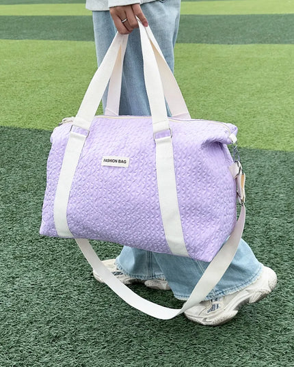 Textured Nylon Travel Bag