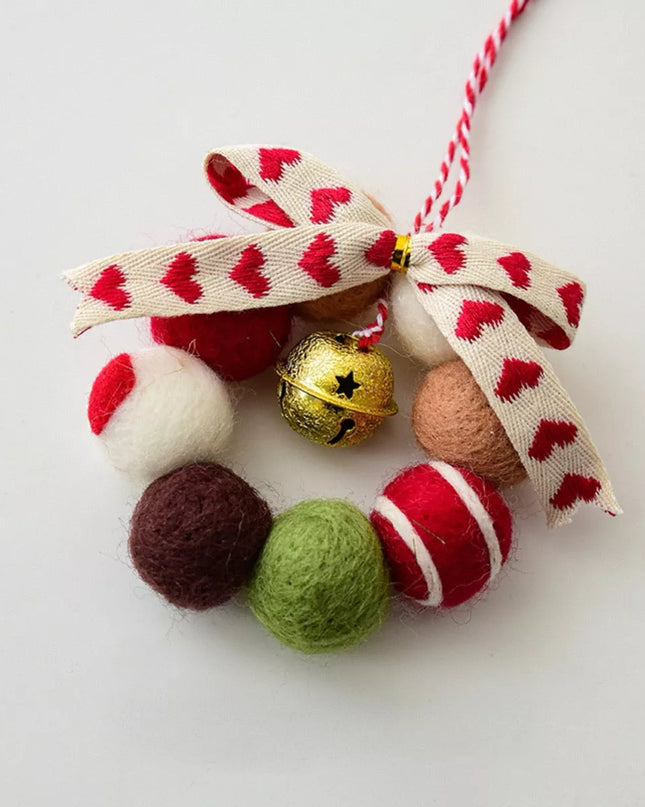 Christmas Felt Ball Garland Ornament