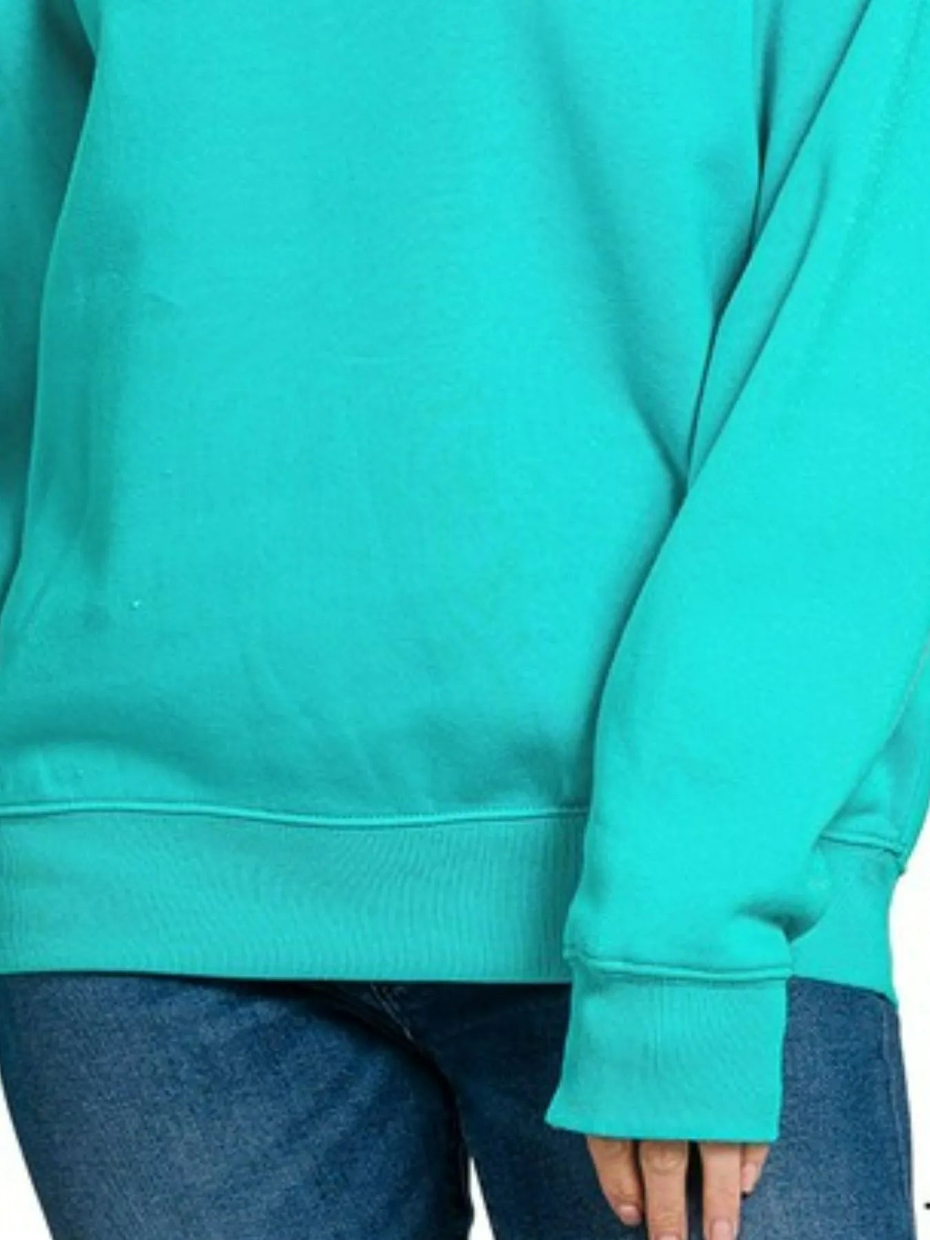 Zenana Fleece Crewneck Long Sleeve Sweatshirt