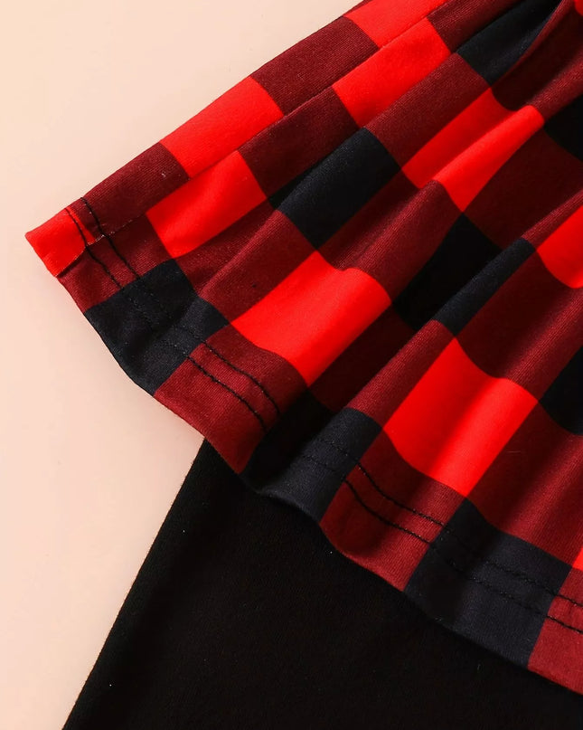 Children's Christmas Bodysuit and Pants Set with Headband