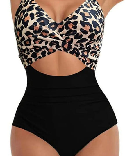 Tied Crisscross Cutout One-Piece Swimwear