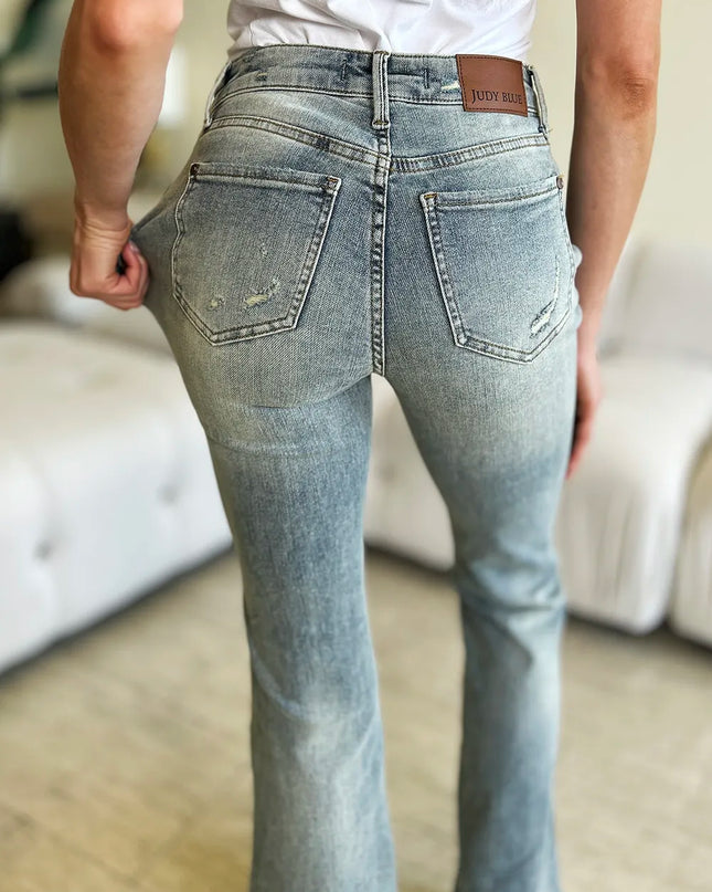 Judy Blue Full Size Mid Rise Flare Jeans