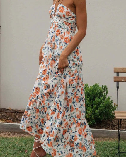 Printed Halter Neck Cami Dress