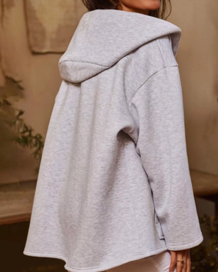 Long Sleeve Dropped Shoulder Hoodie