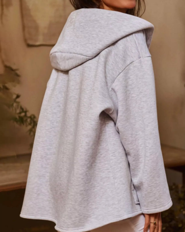 Long Sleeve Dropped Shoulder Hoodie