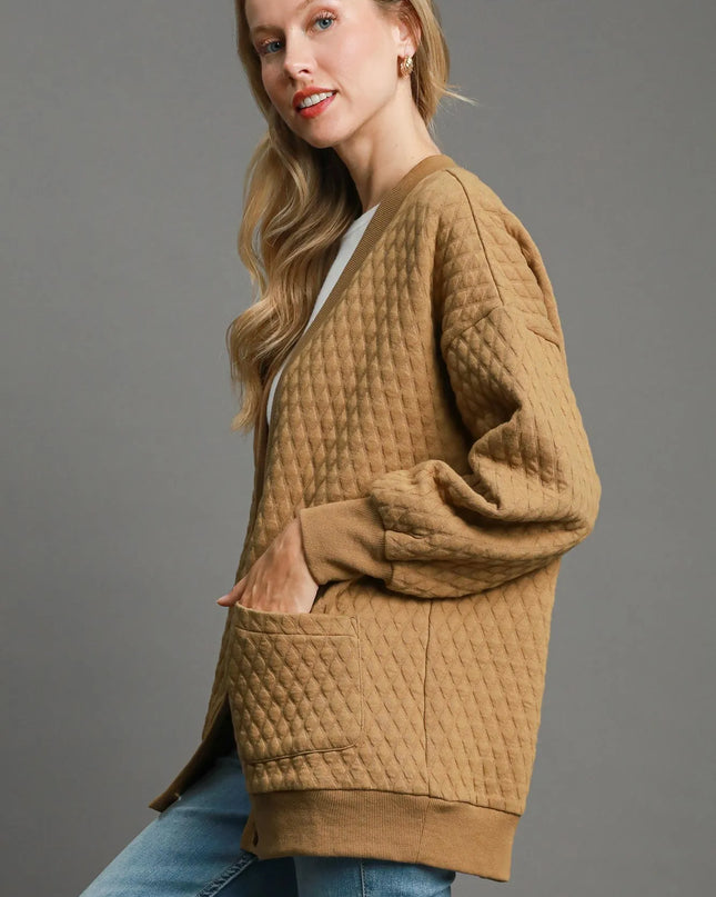 Umgee Button-Up Jacquard Cardigan