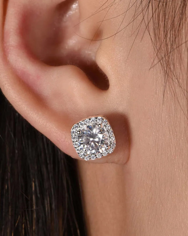 2.4 Carat Moissanite Stud Earrings