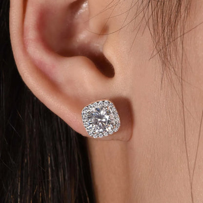2.4 Carat Moissanite Stud Earrings
