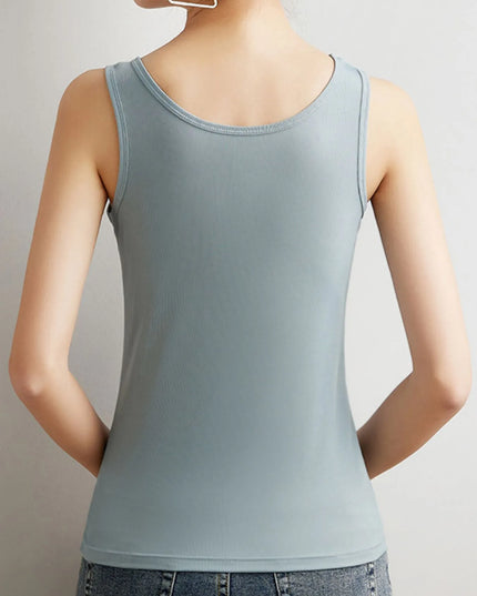 Plus Size Ribbed Scoop Neck Tank Top