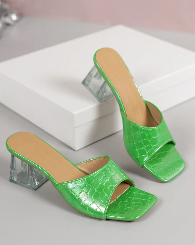 Open Toe Block Heels Sandals 