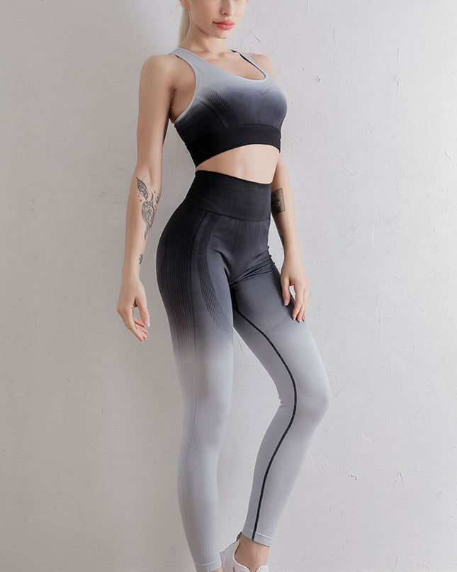 Gradient Sports Bra and Leggings Set 