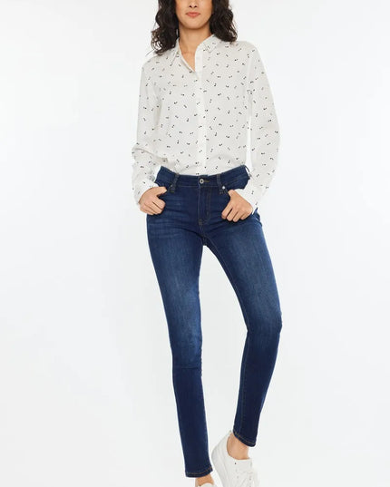 Kancan Mid Rise Super Skinny Jeans 