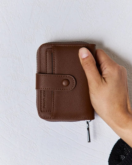 David Jones PU Leather Mini Wallet BROWN One Size