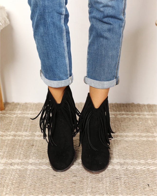 Legend Women's Fringe Cowboy Western Ankle Boots