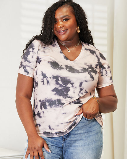 Double Take Tie-Dye V-Neck T-Shirt