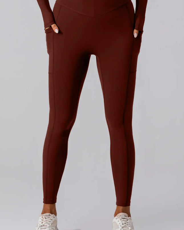 High Waist Active Leggings with Pockets 