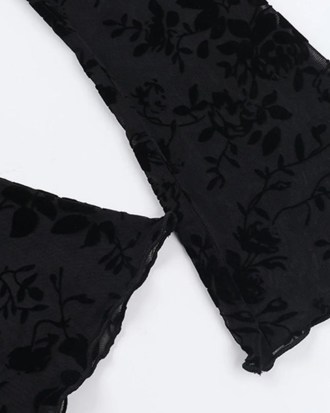 Double Tied Long Sleeve Blouse 