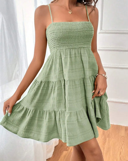 Smocked Tiered Cami Dress