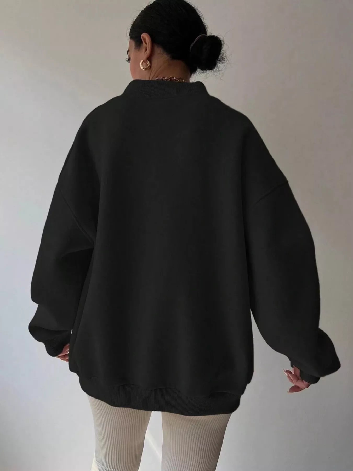 Dropped Shoulder Long Sleeve Oversized Sweatshirt