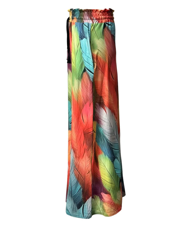 Printed Maxi Skirt with Pockets 