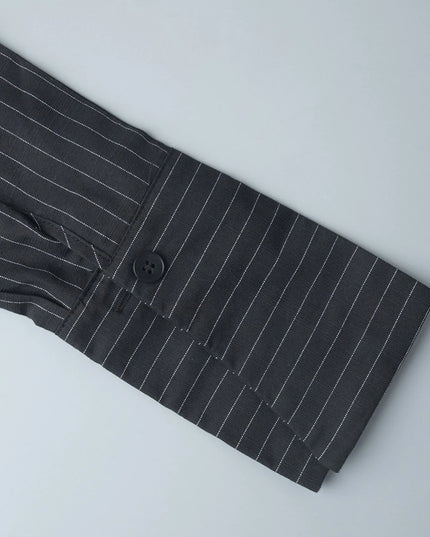 Striped Long Sleeve Shirt Dress