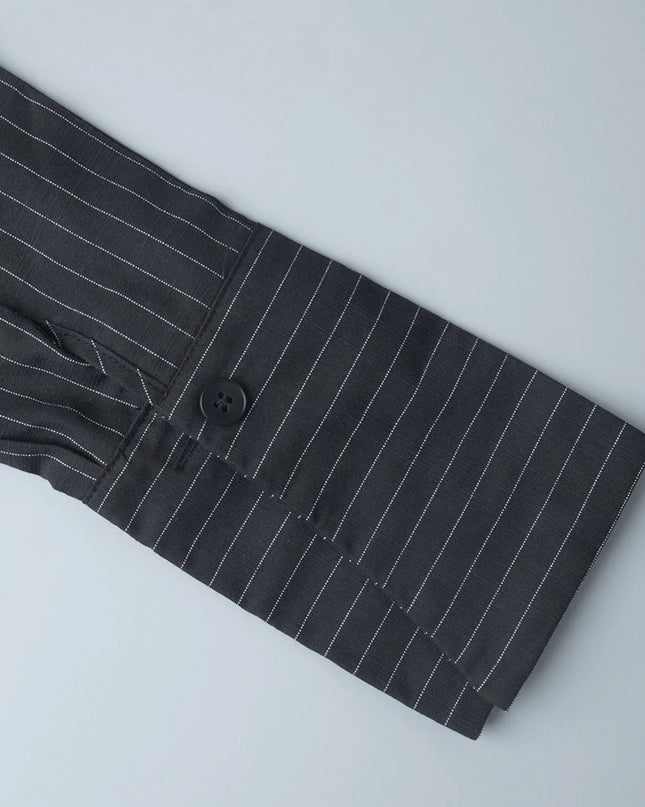 Striped Long Sleeve Shirt Dress