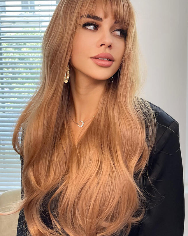 Natural Wave Full Machine Synthetic Wigs 26" 